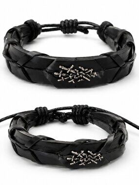 Handmade Leather Bracelet Adjustable Boho Nature Artisan Jewelry Canada NWT